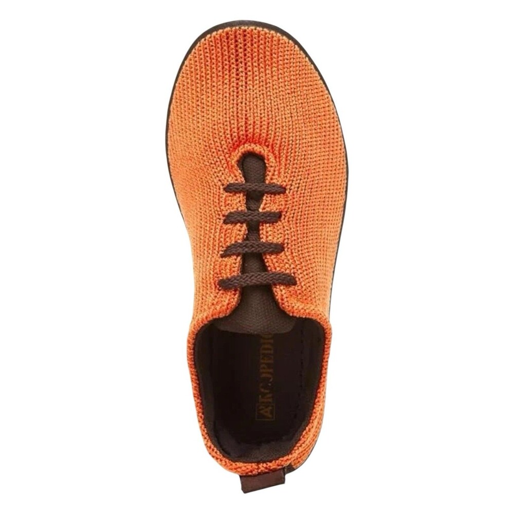 Arcopedico Women's Lace Up LS Shocks Orange Vegan Knit Size 37 (6.5 US) NEW
